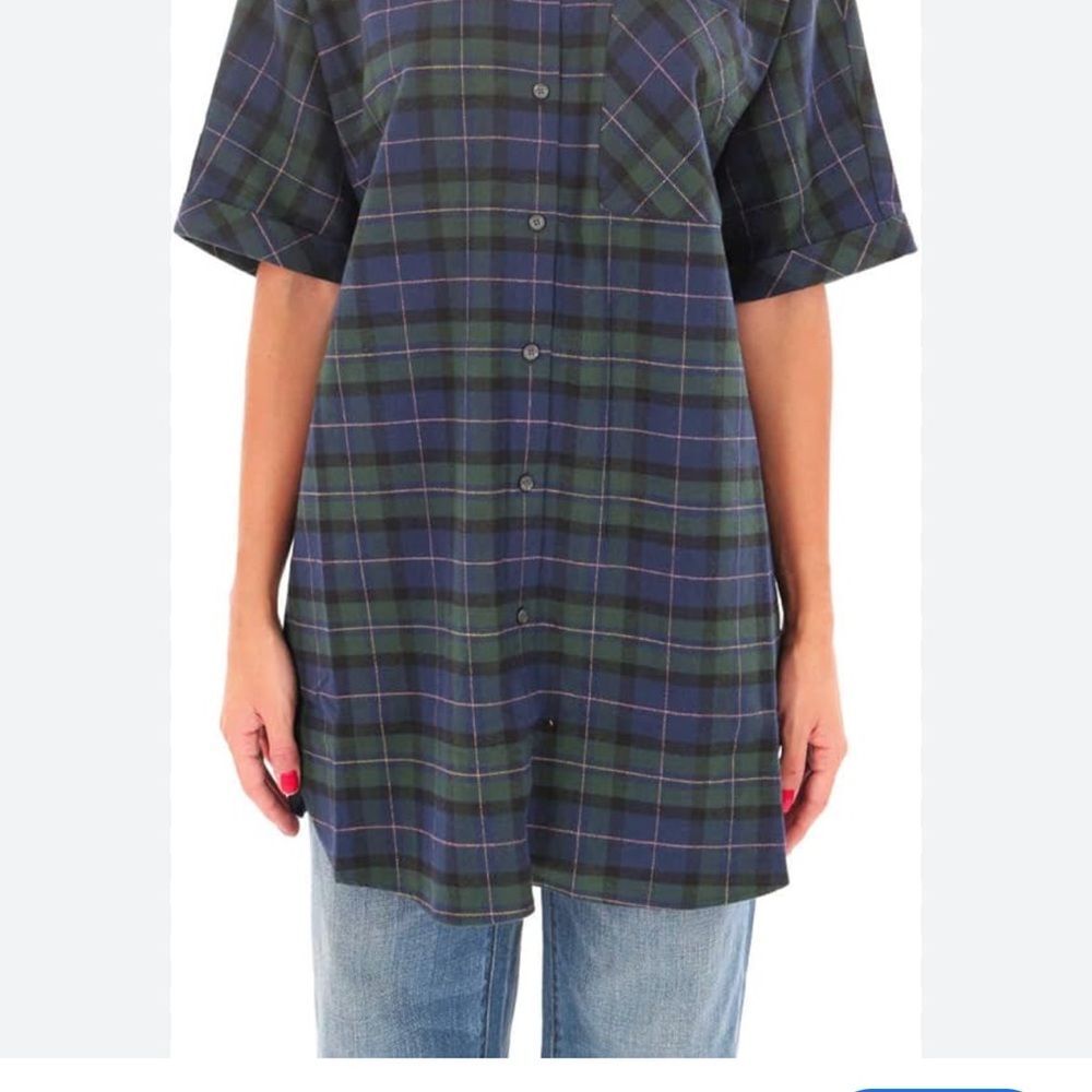 Armani Exchange Women’s Plaid Button-Up Shirt/Dress Size XS
